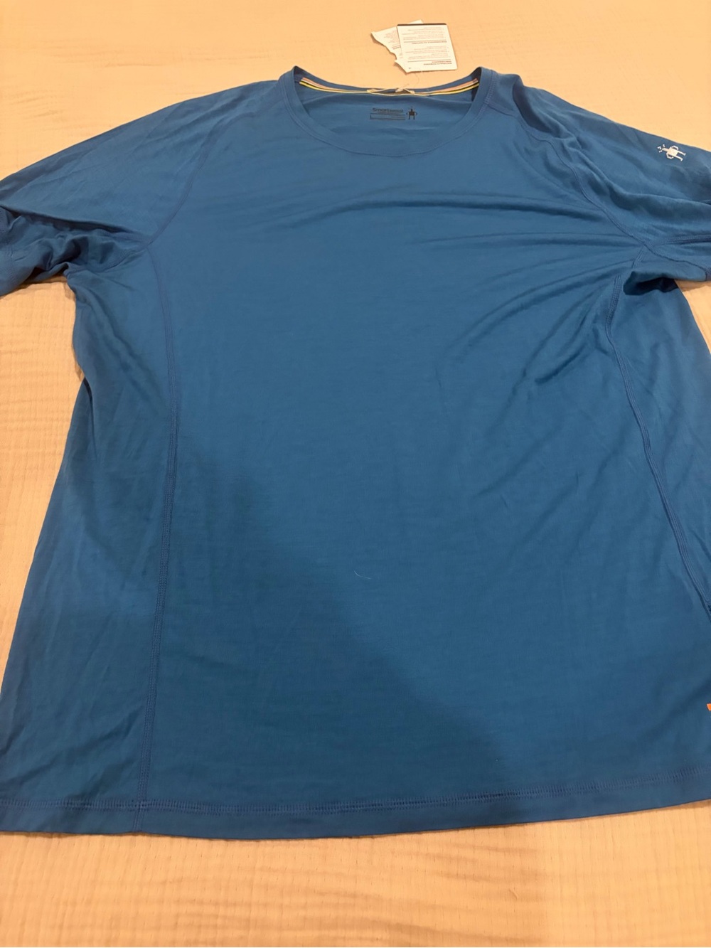 Smartwool Merino 120 Baselayer Large L Short Sleeve Men's Blue